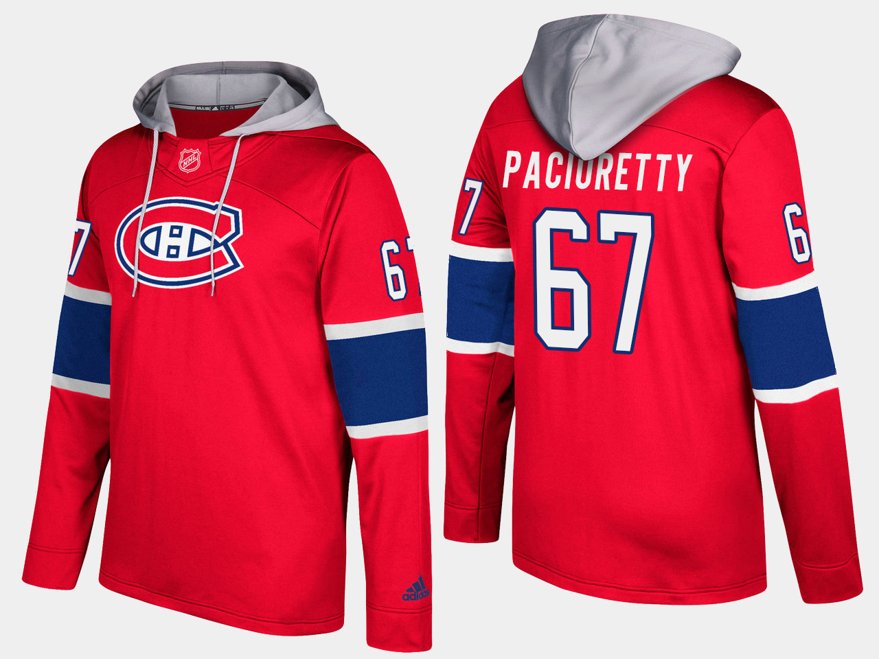 Men NHL Montreal canadiens 67 max pacioretty red hoodie
